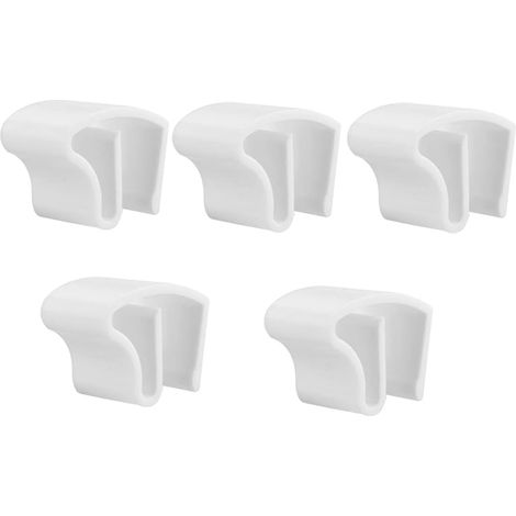 5 Pièces Supports De Serrage En Plastique Pour Stores En Aluminium - Blanc - Stores En Aluminium