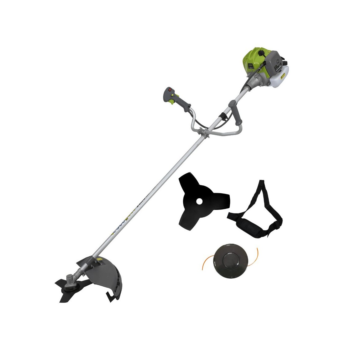 Vito - Debroussailleuse Thermique 43 Cm3 Moteur 2t 1,5cv + Lame 3 Dents + Bobine De Fil + Sangle De Portée