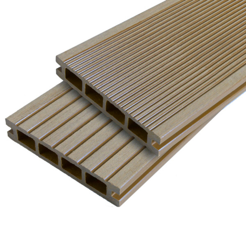 Mccover - Lame Terrasse Bois Composite Alvéolaire Dual - Coloris - Beige Clair, Epaisseur - 25mm, Largeur - 14 Cm, Longueur - 240 Cm