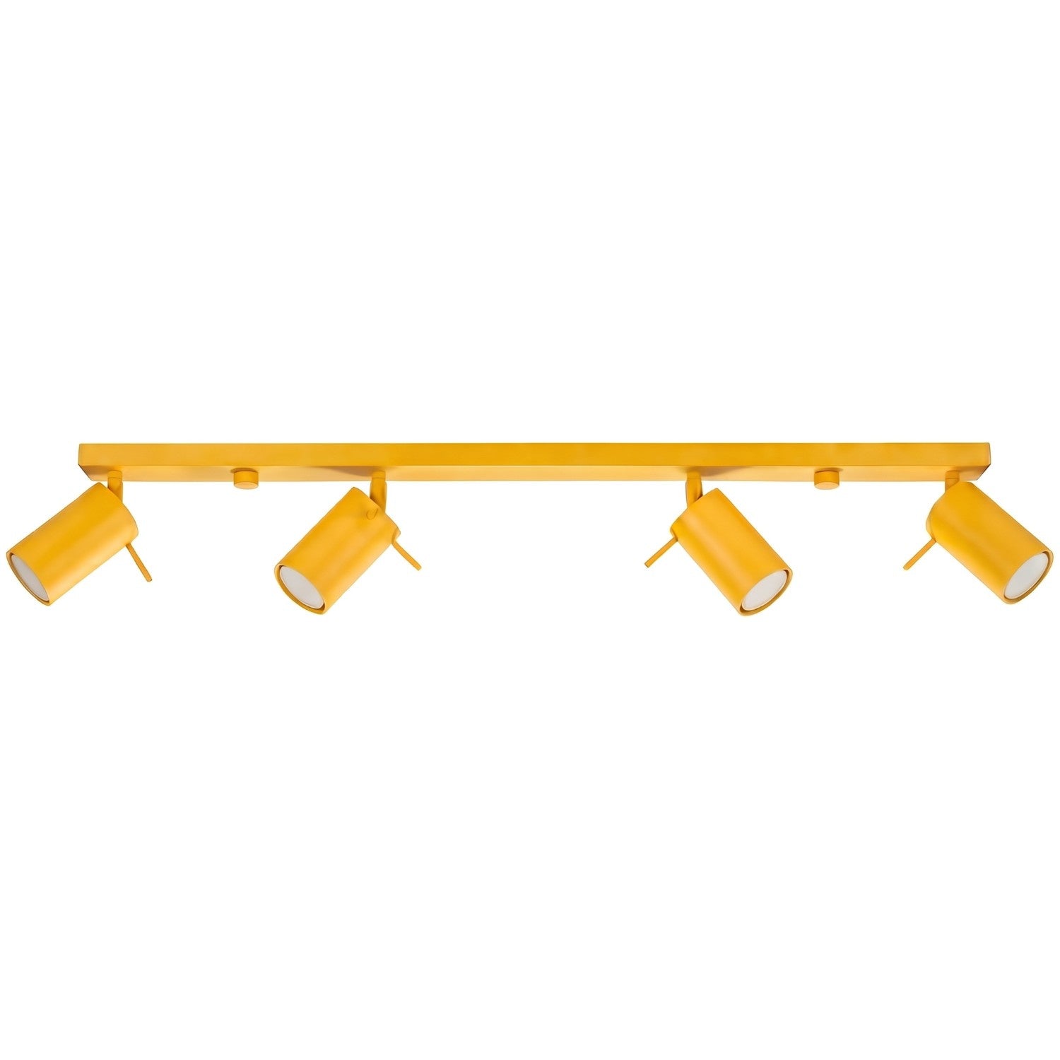 Plafonnier Moderne Réglette Jaune 80 Cm 4 Spots Gu10 10 W Ring Sollux Lighting