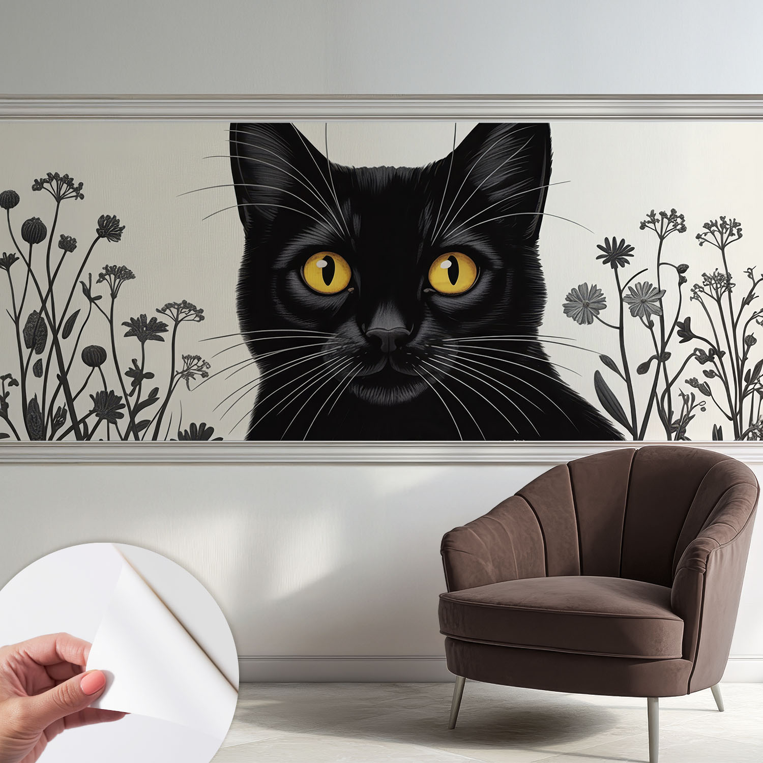 Papier Peint Adhésif Décoratif Pour Salon Chambre Et Cuisine Facile À Poser Avec Colle Fleurs De Coquelicot 250x104 Cm