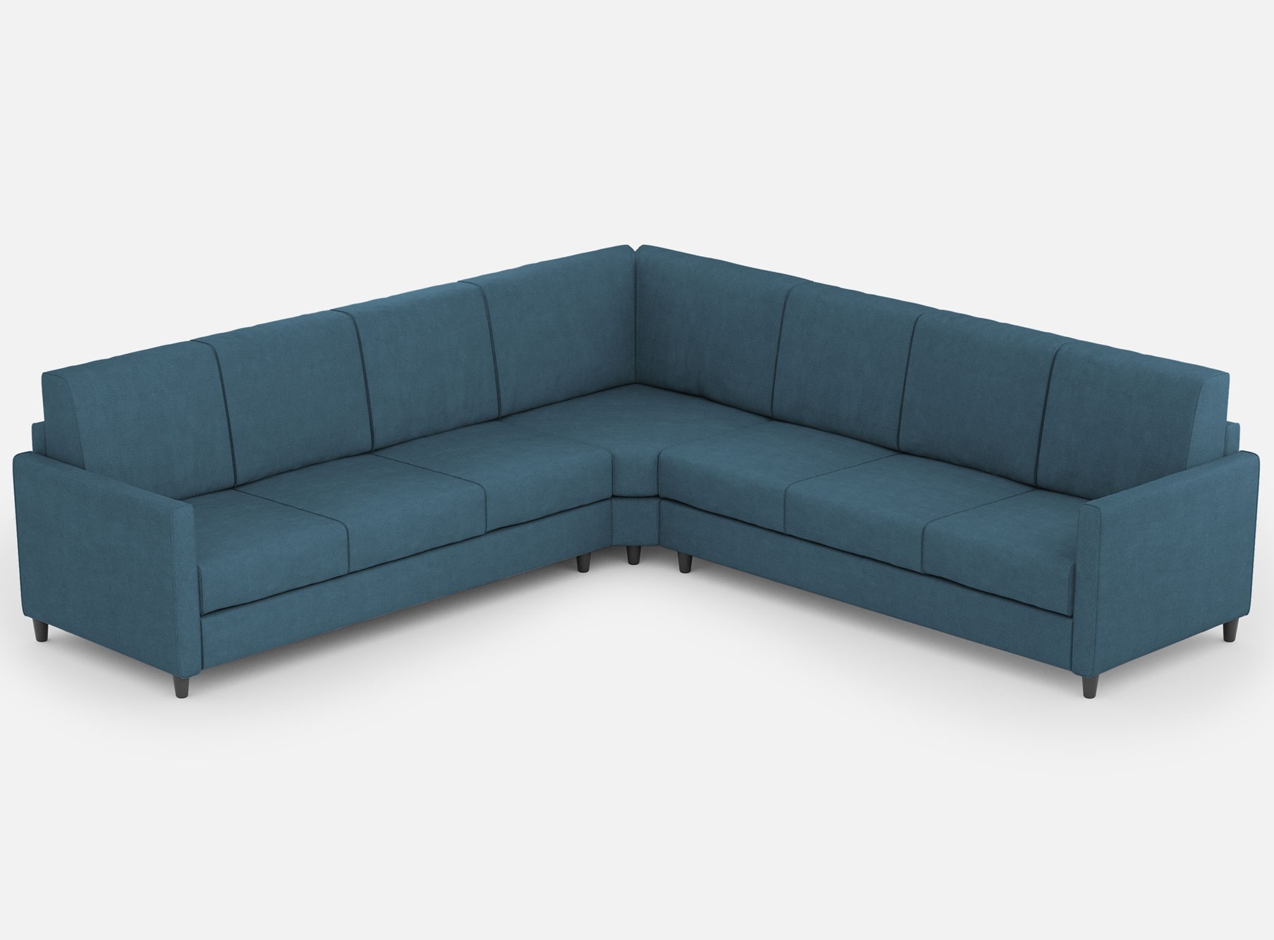 Canapé D'Angle Moderne Italien Tissu Bleu Korane - 5 Tailles 281x281 Cm-taille 281x281 Cm