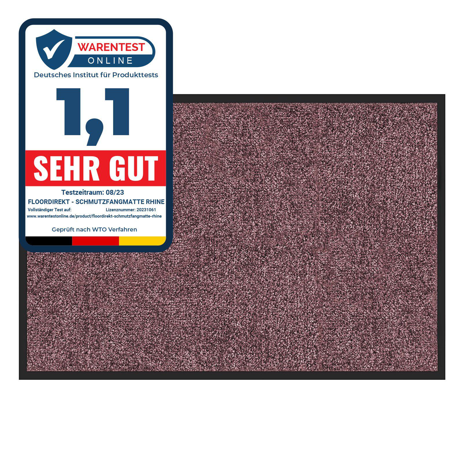 Tapis De Porte Paillasson D'Entrée Rhine Mauve 90 X 600 Cm