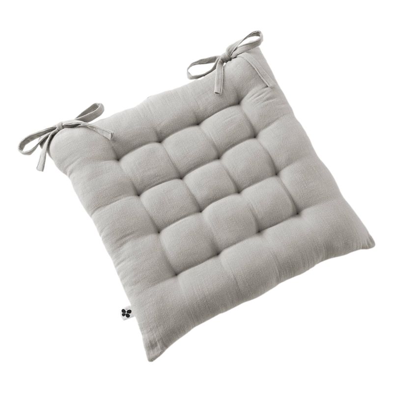 Assise Matelassée 16 Points "gaïa" 40 X 40 Cm "gaze De Coton" L'Effet Papillon - Gaia Nuage -