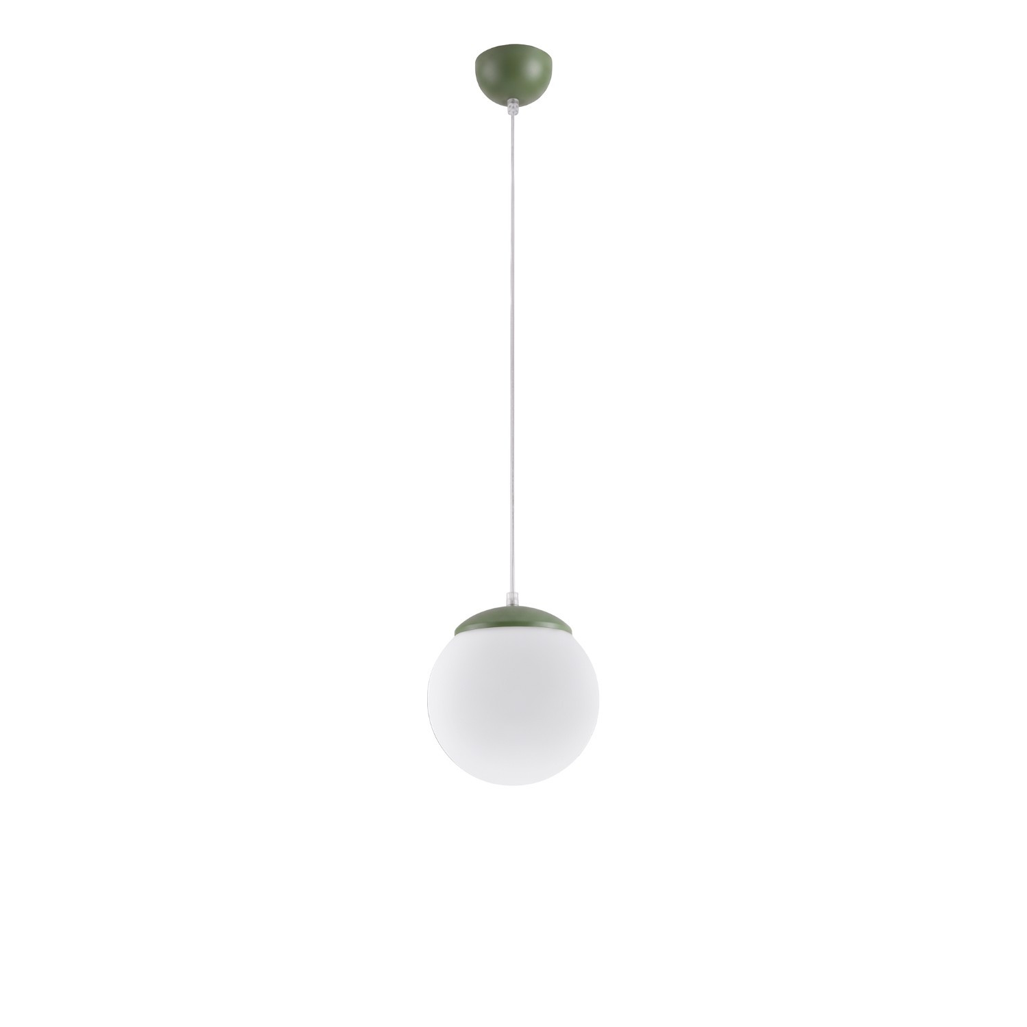 Suspensions Ugo Acier/verre Vert Olive 1xe27 20cm Sollux