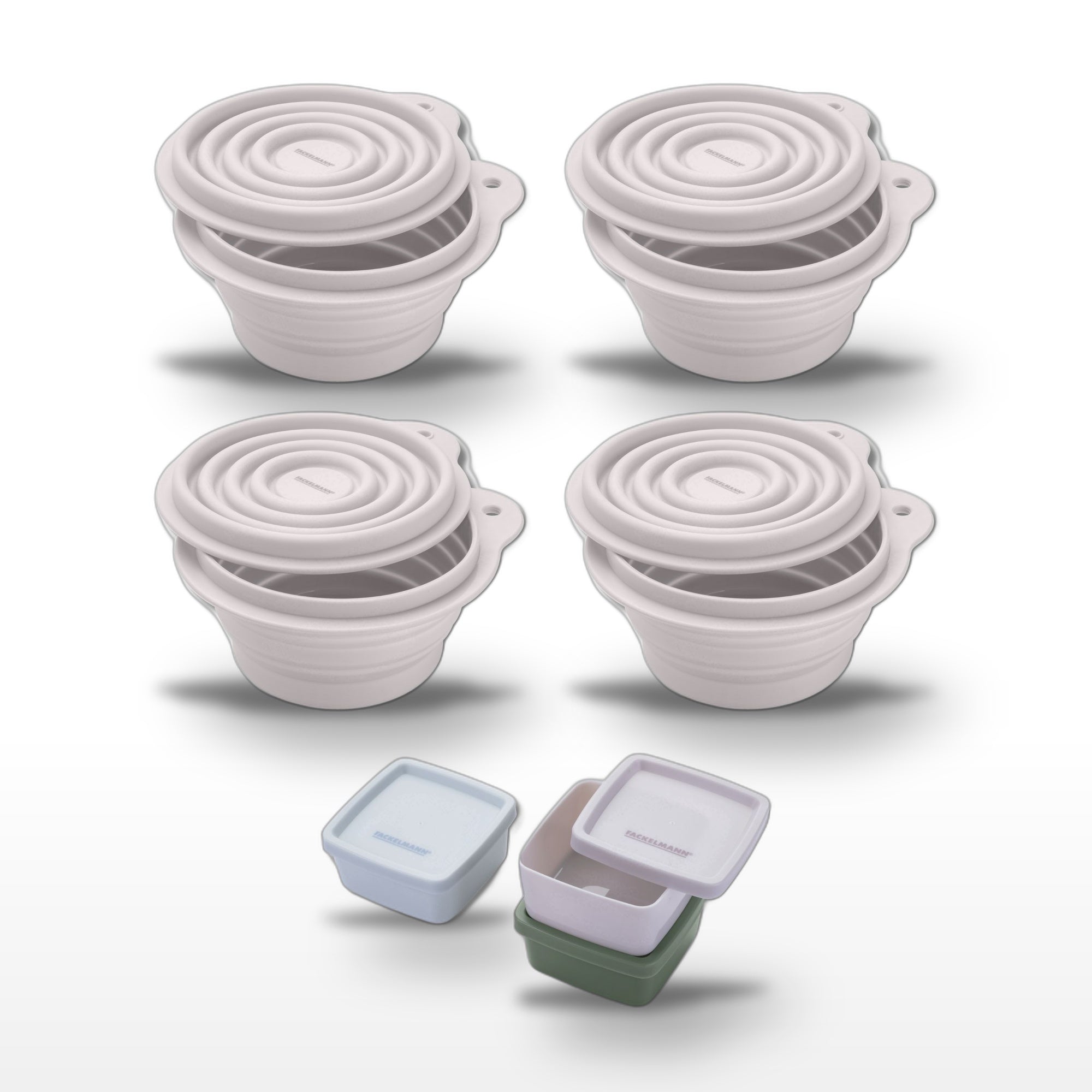 Lot De 4 Boîtes Hermétiques 13 Cm Avec 3 Boîtes À Sauce Fackelmann Storage