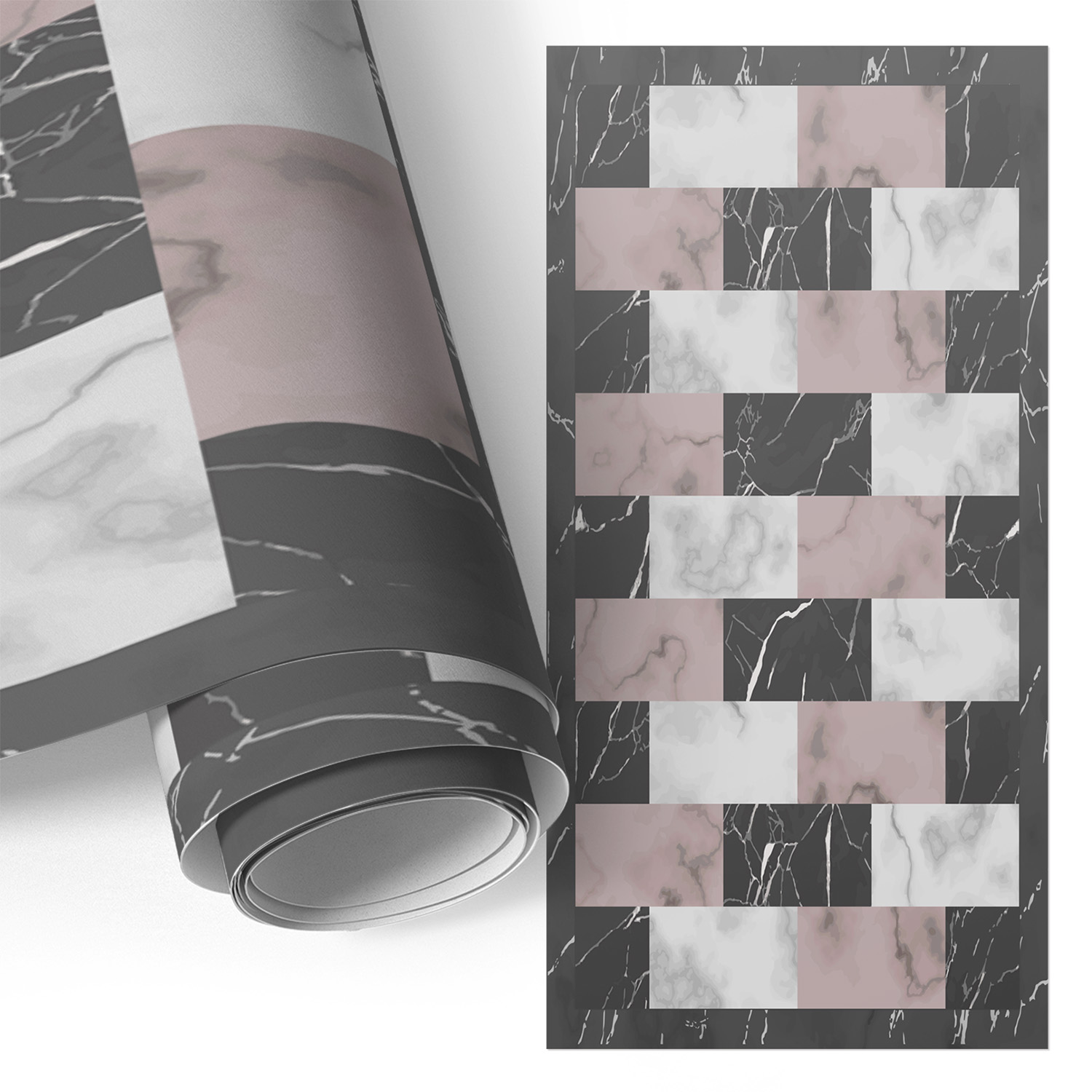 Film Adhésif Décoratif - Look Premium - Transformation Facile - Durable - Pour Placard - Pour Meubles Style Marbré 50x100 Cm