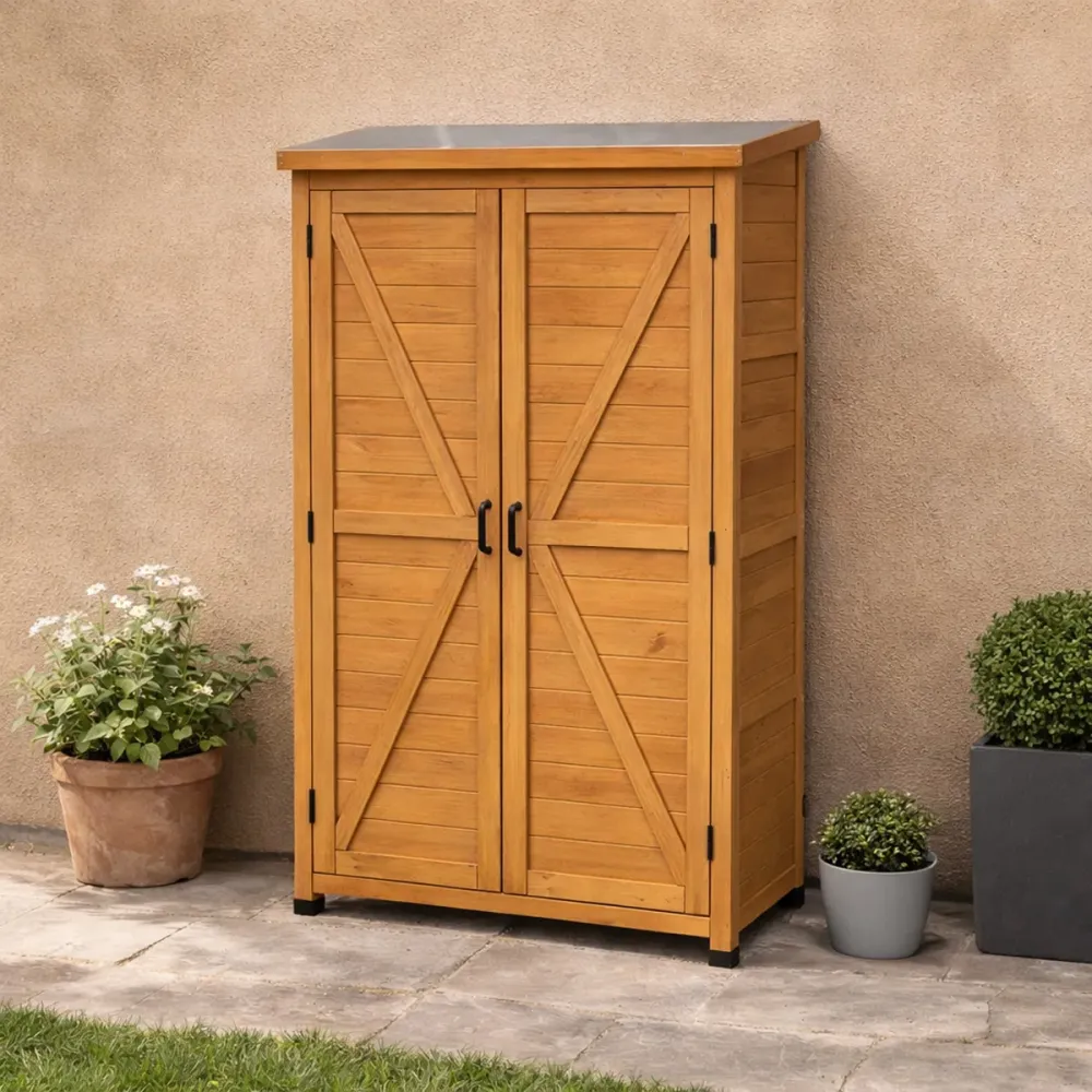 Abri De Jardin Sambre En Bois Hauteur 174 Cm - 2 Portes 0,44m²