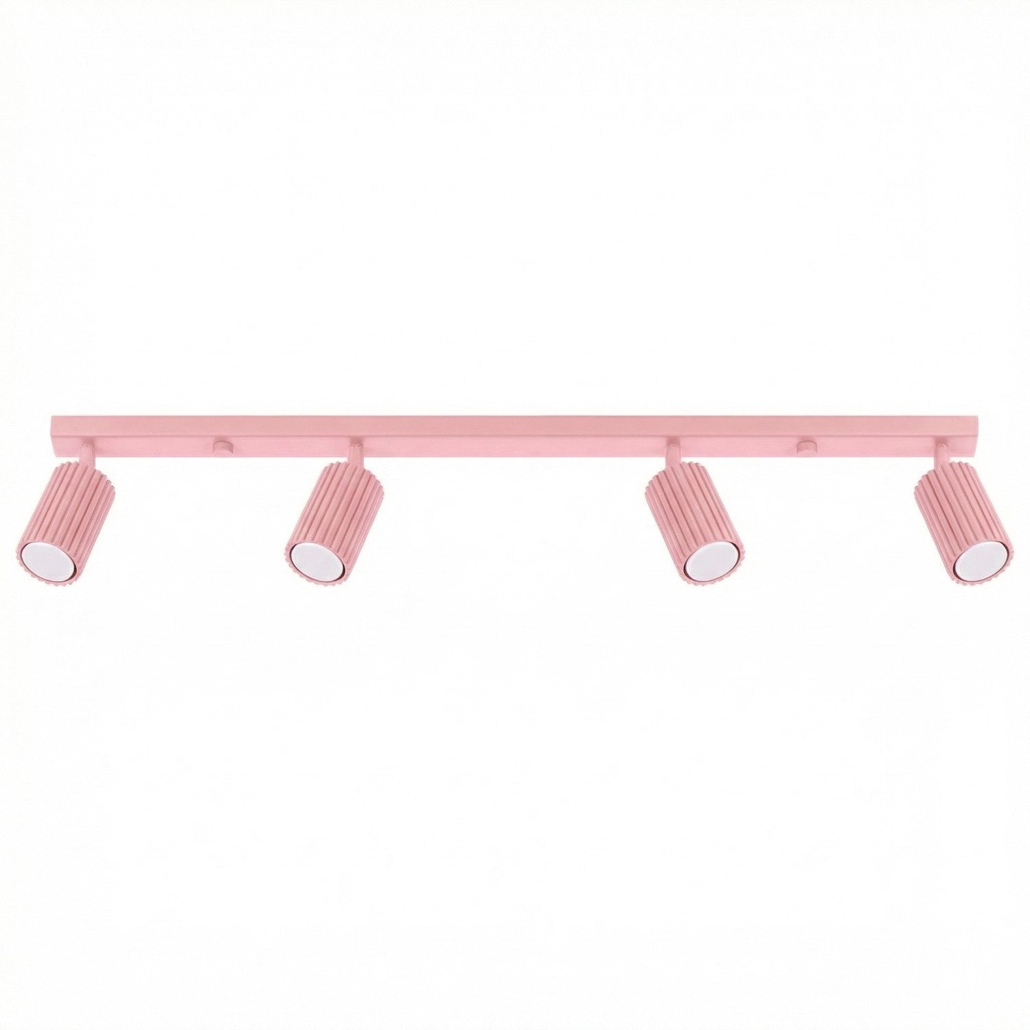 Plafonnier Moderne Rose À Rail Rainuré 4 Spots Gu10 10 W Karbon Sollux Lighting