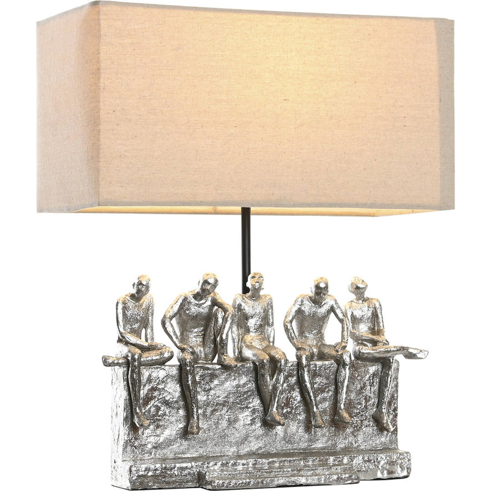 Lampe De Salon Élégante Et Créative En Résine - Argent Moderne Et Éclat De Résine