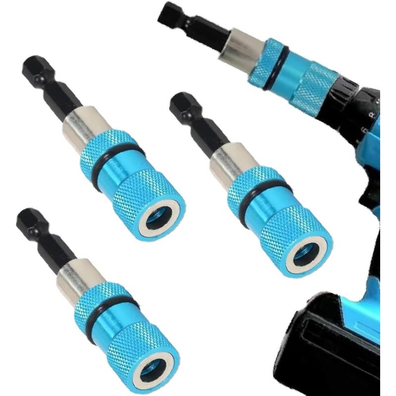 A 3 Pièces Porte Embout Visseuse Magnetique,rapide Tournevis À Changement,porte Embout Pivotant,embout Tournevis Magnétique,pour Menuiserie, Cloison Sèche Perceuse