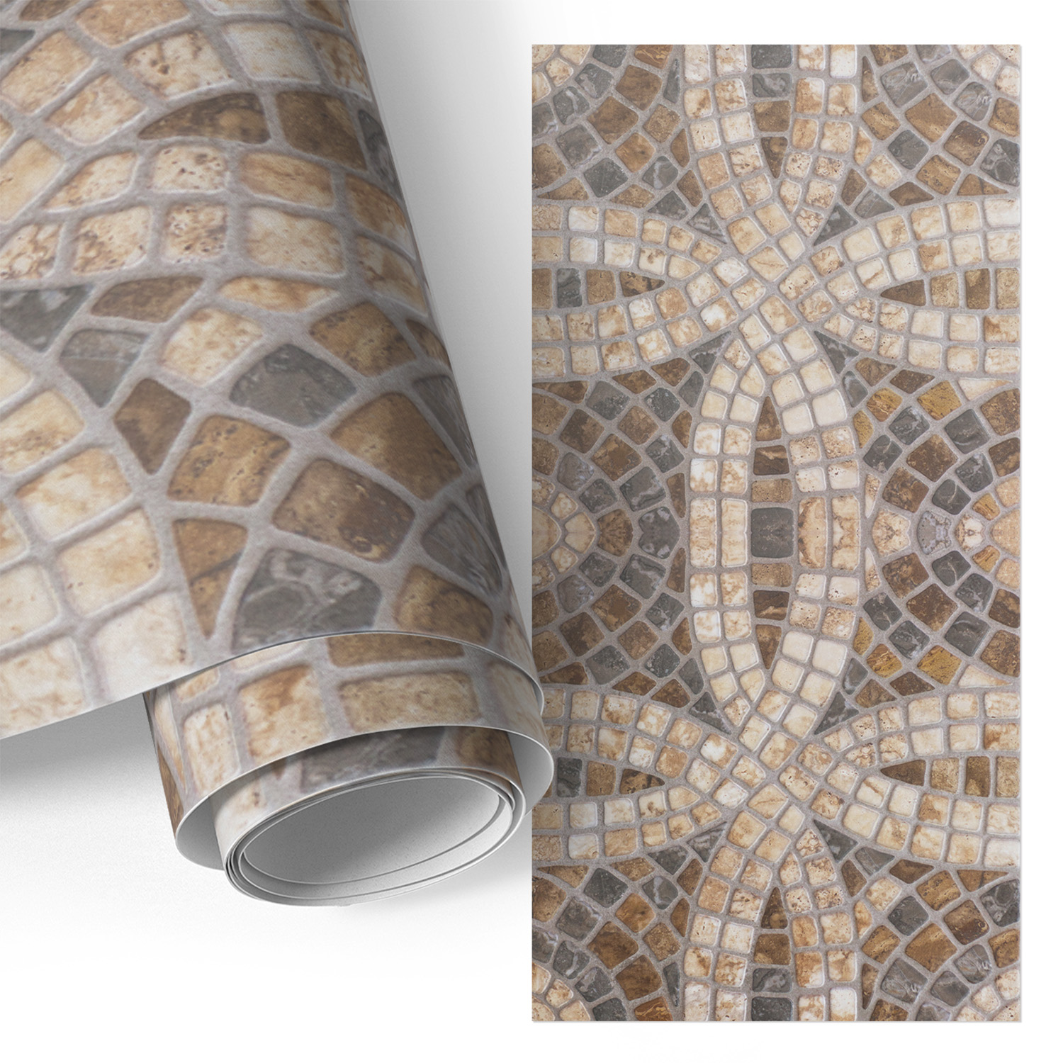 Film Auto-adhésif - Adhésif Décoratif - Imperméable - Pour Meubles - Pour Armoires Mosaïque En Pierre 65x130 Cm