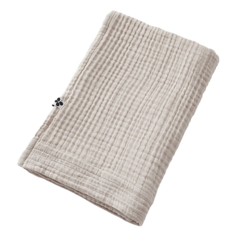 Serviette De Toilette 50 X 90 Cm Gaze De Coton Unie Gaïa L'Effet Papillon - Gaia Pampa -