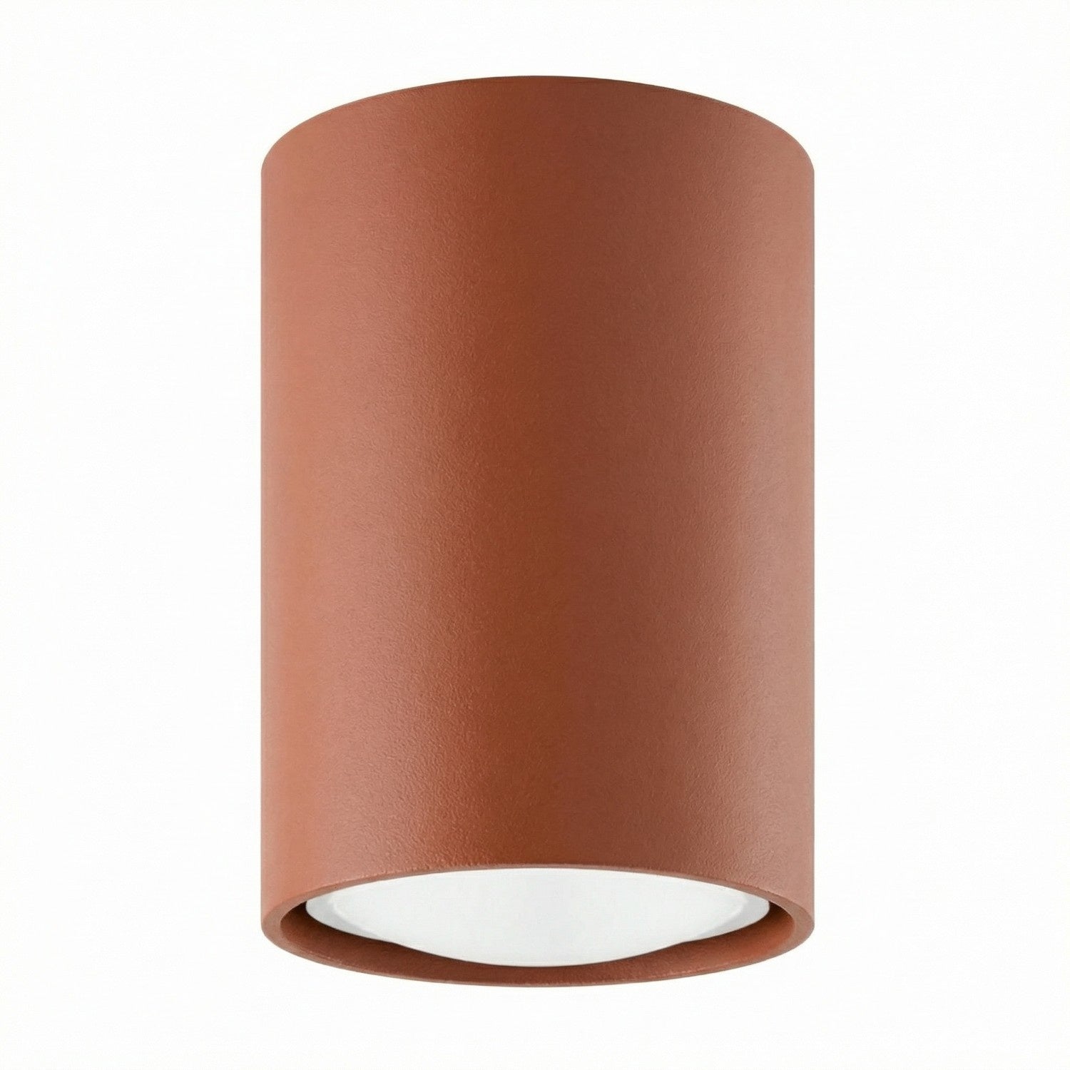 Plafonnier Minimaliste Tube Rouge Ocre 10 Cm 1xgu10 10w Lagos Sollux Lighting