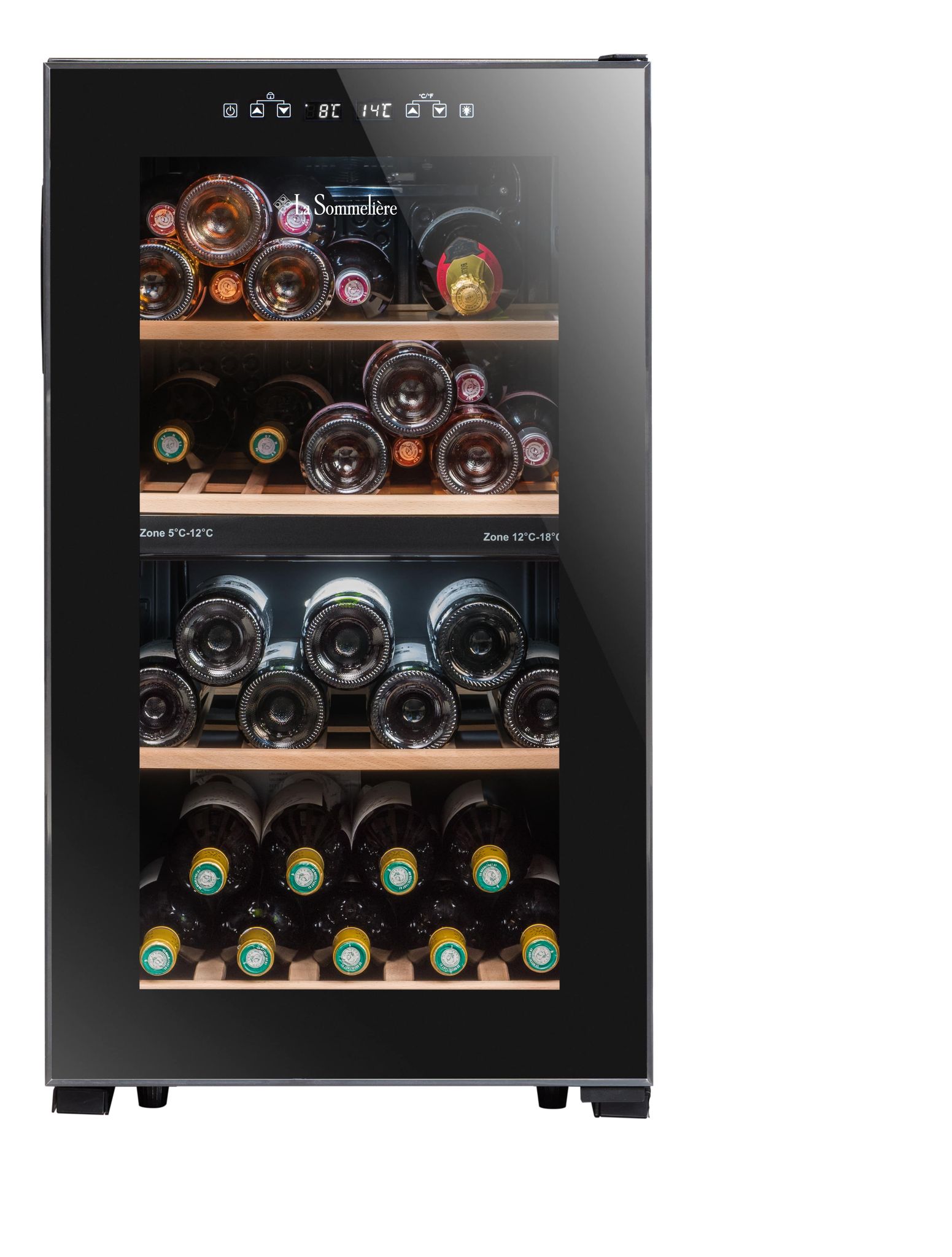 Cave À Vin Ls51.2zblack Température Double Zone - 50 Bouteilles - La Sommelière
