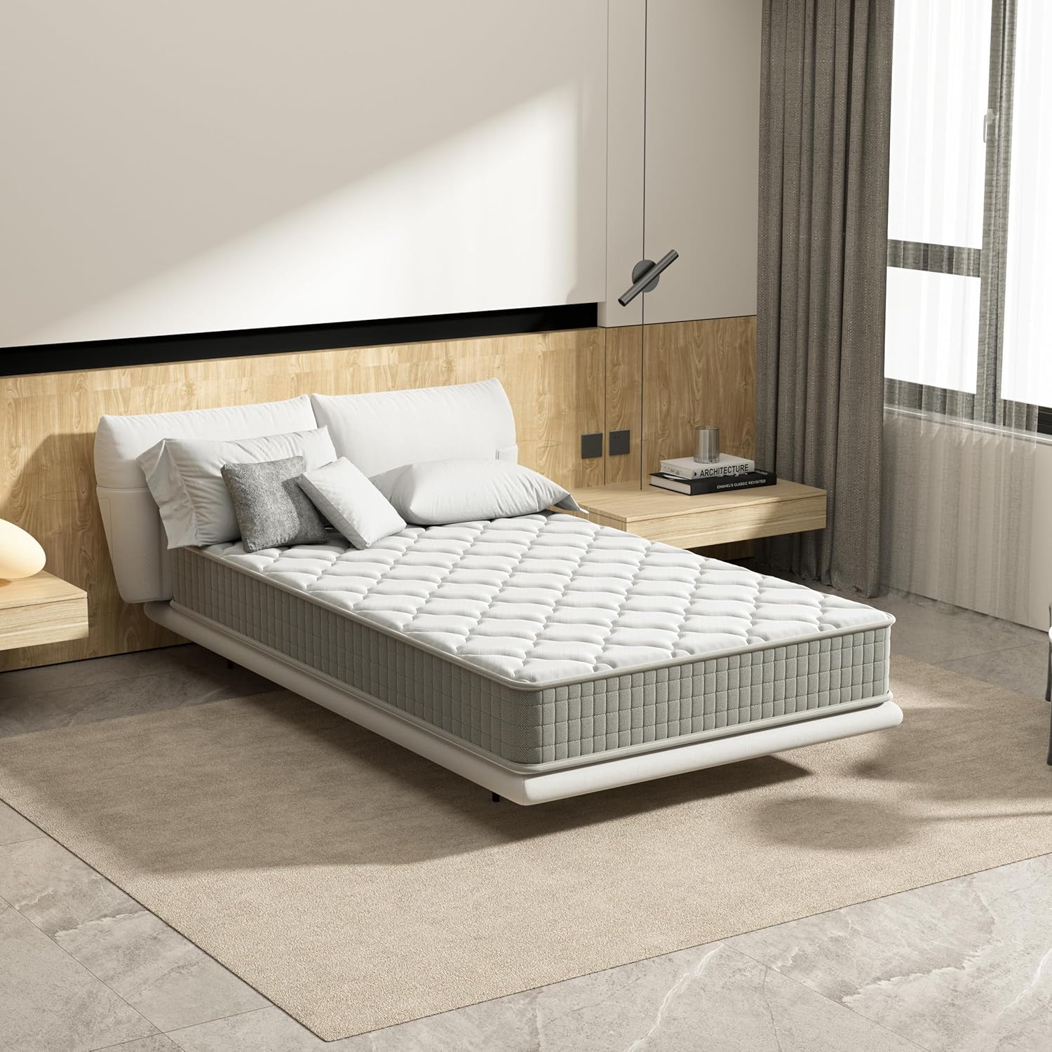 Matelas Mémoire 90 X 200cm Dewinner - Épaisseur 30 Cm - Matelas À Mémoire En Mousse - 7 Zones - Fermeté Moyenne - Ones De Confort Adaptative - Anti-acariens (90x200x30cm)
