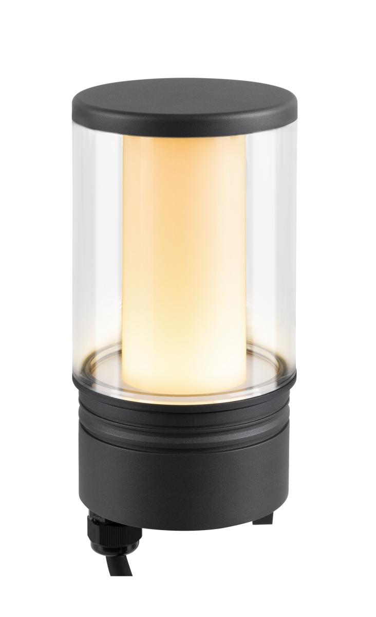 Tête De Lampe Borne M-pol Extérieur Gris Led 19w 2700/3000k Ip 65 - Slv - 1006390