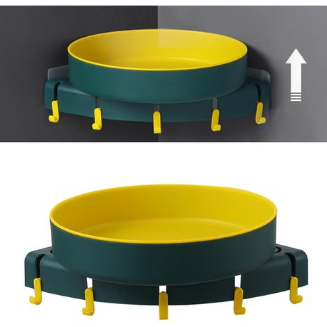 Étagère D'Angle Rotative, Matière Plastique, Installation Facile, Conception Multifonctionnelle, Parfaite Pour La Salle De Bain Et La Cuisine