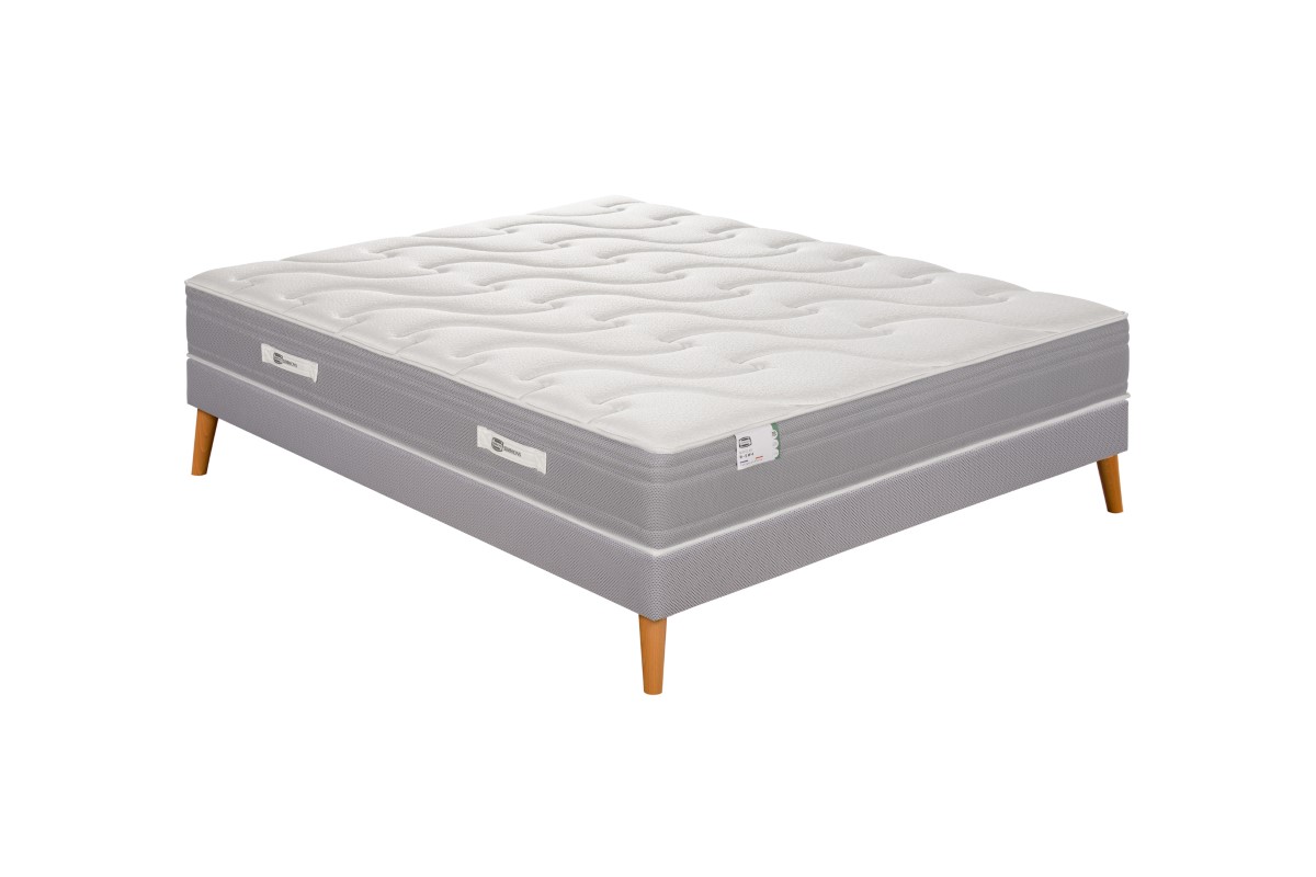 Ens Le Puissant 140x200 Matelas H25 Ressort Ensachés, Mi-ferme, Sommier