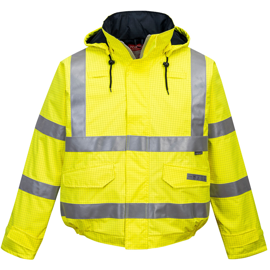 Blouson Pilote Hv Pluie Bizflame Antistatique Et Flamme Retardant Couleur: Jaune Taille Xs Portwest