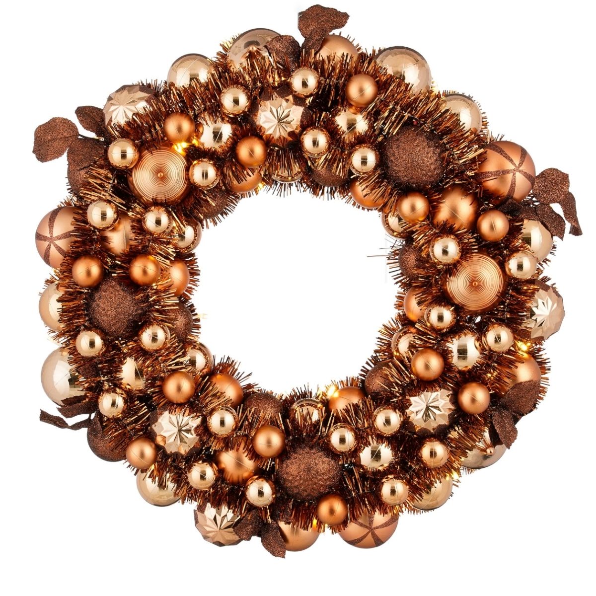 Mica Decorations Couronne Brun H8.5xl47xl47cm