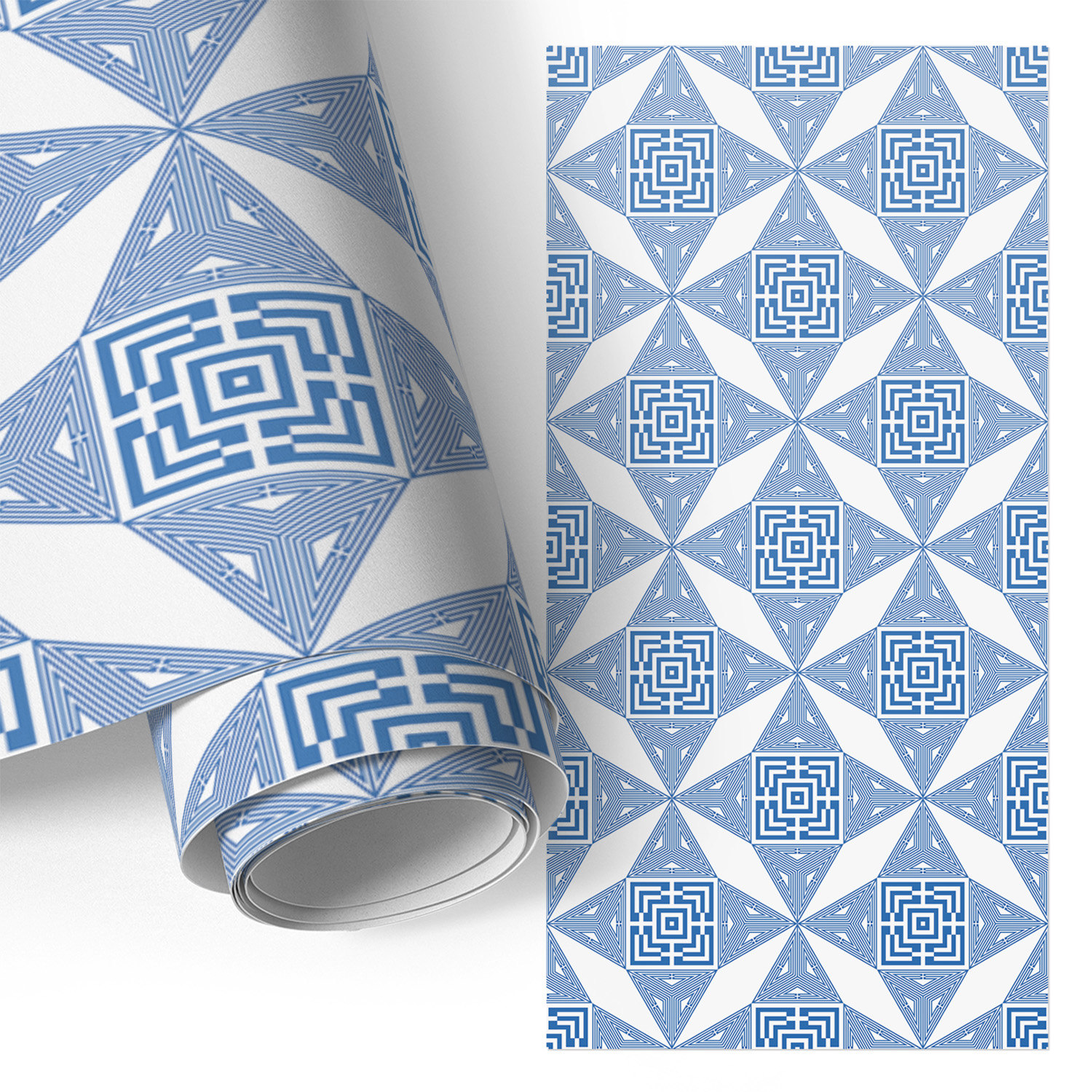Film Auto-adhésif - Adhésif Décoratif - Imperméable - Pour Meubles - Pour Armoires Mosaïque Grecque 65x130 Cm