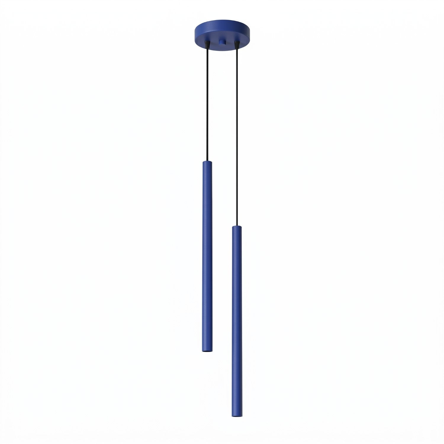 Suspension Moderne Bleu Outremer À Fines Tubes 2xg9 8w Pastelo Sollux Lighting