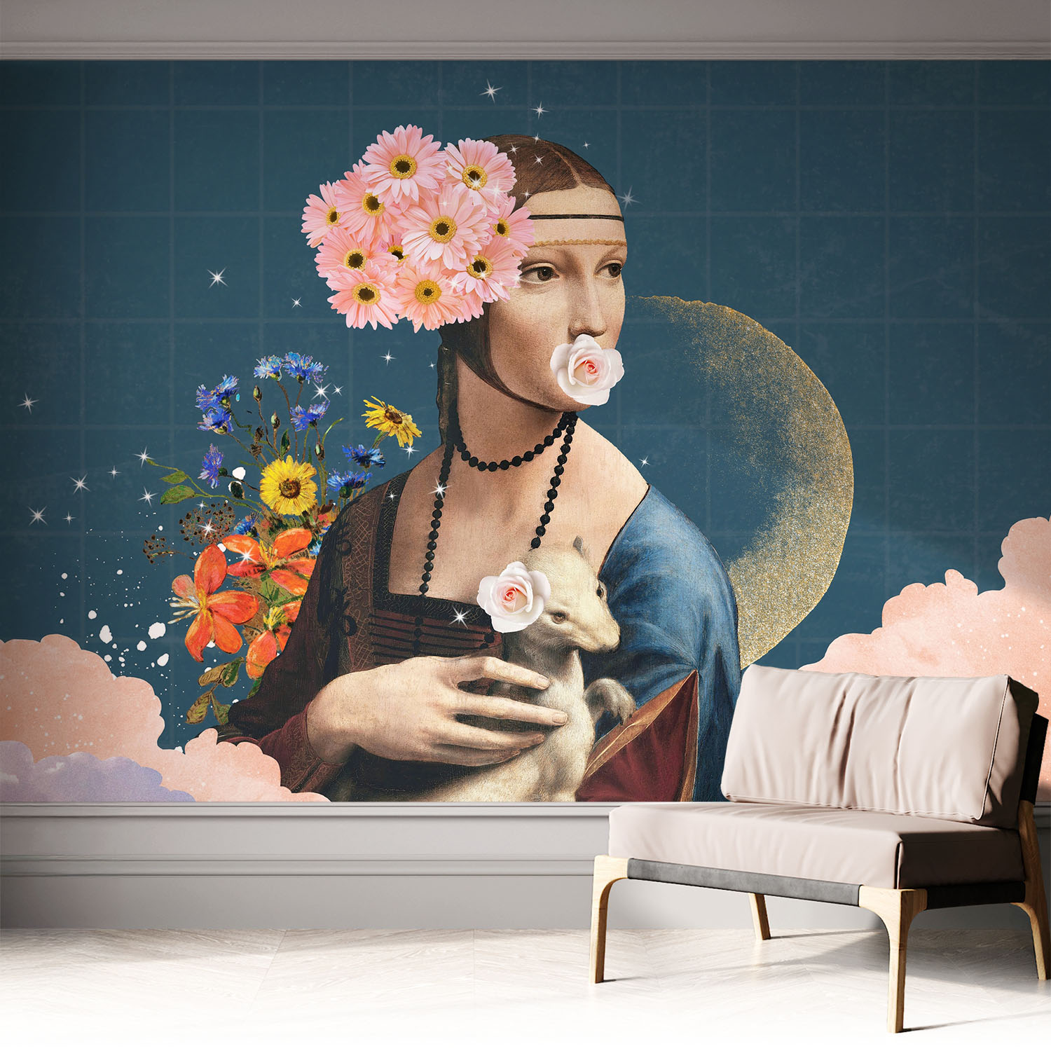 Papier Peint Autocollant Adhésif Avec Motifs Pour Salon Et Chambre Accessoire Stylé Pour Votre Intérieur Élégance Florale 312x219 Cm