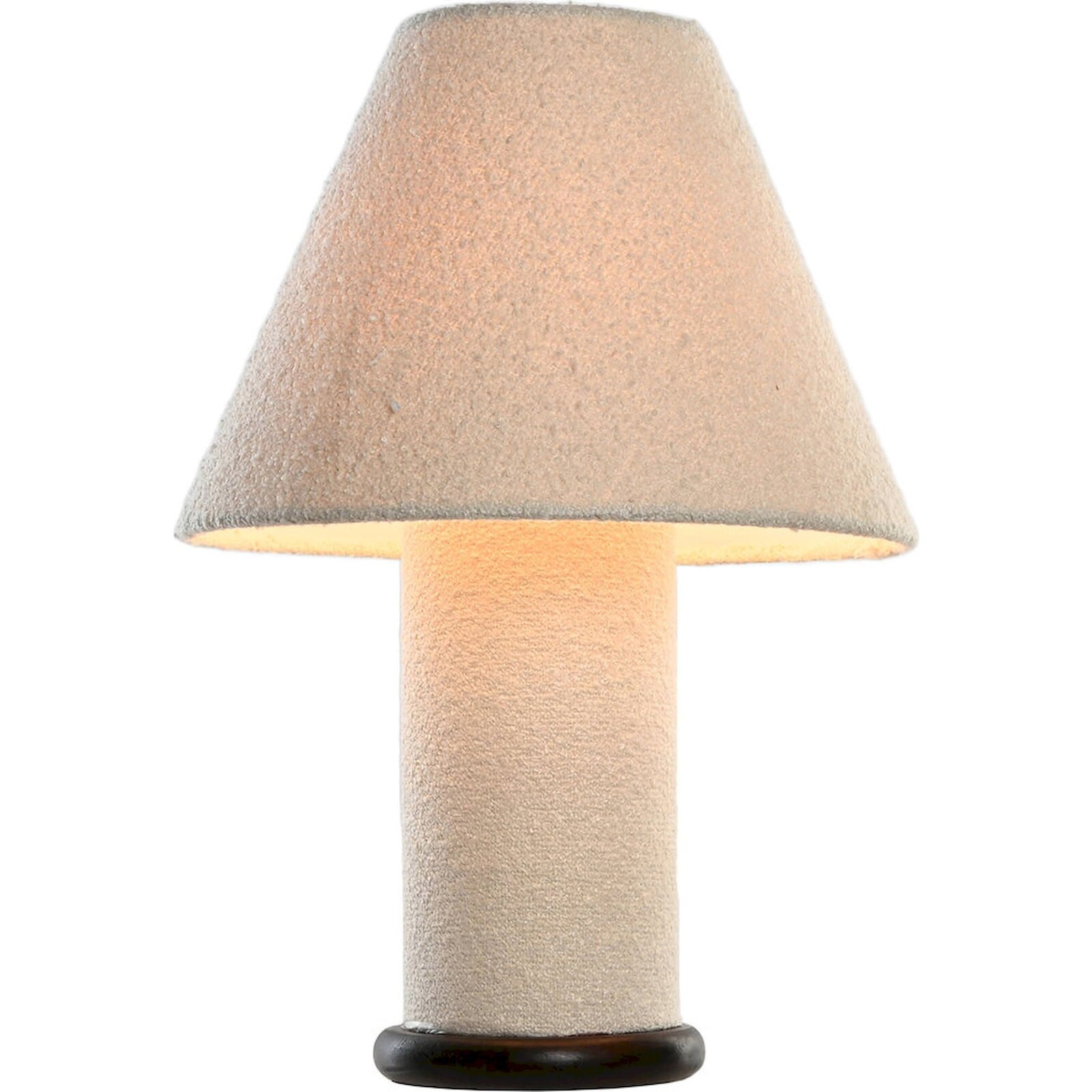 Lampe De Table Design Moderne En Métal Et Polyester Blanc Élégant - Blanc Texturé Avec Base Noire