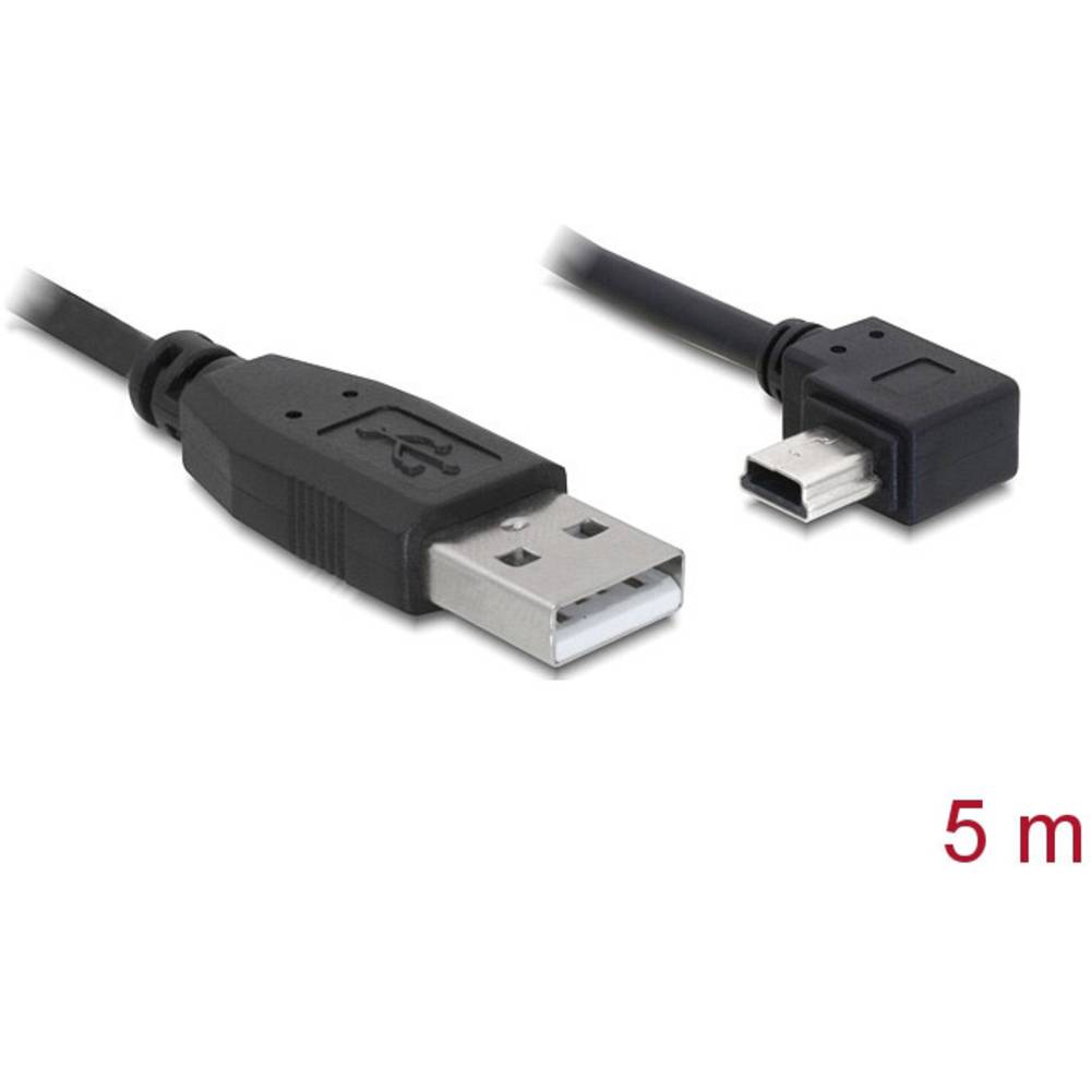 Câble Usb Usb 2.0 Usb-a Mâle, Usb-mini-b Mâle 5.00 M Noir 82684 C670761 - Delock