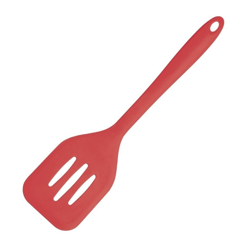 Spatule Professionnelle Ajourée Flexible En Silicone Rouge Vogue - 310 Mm