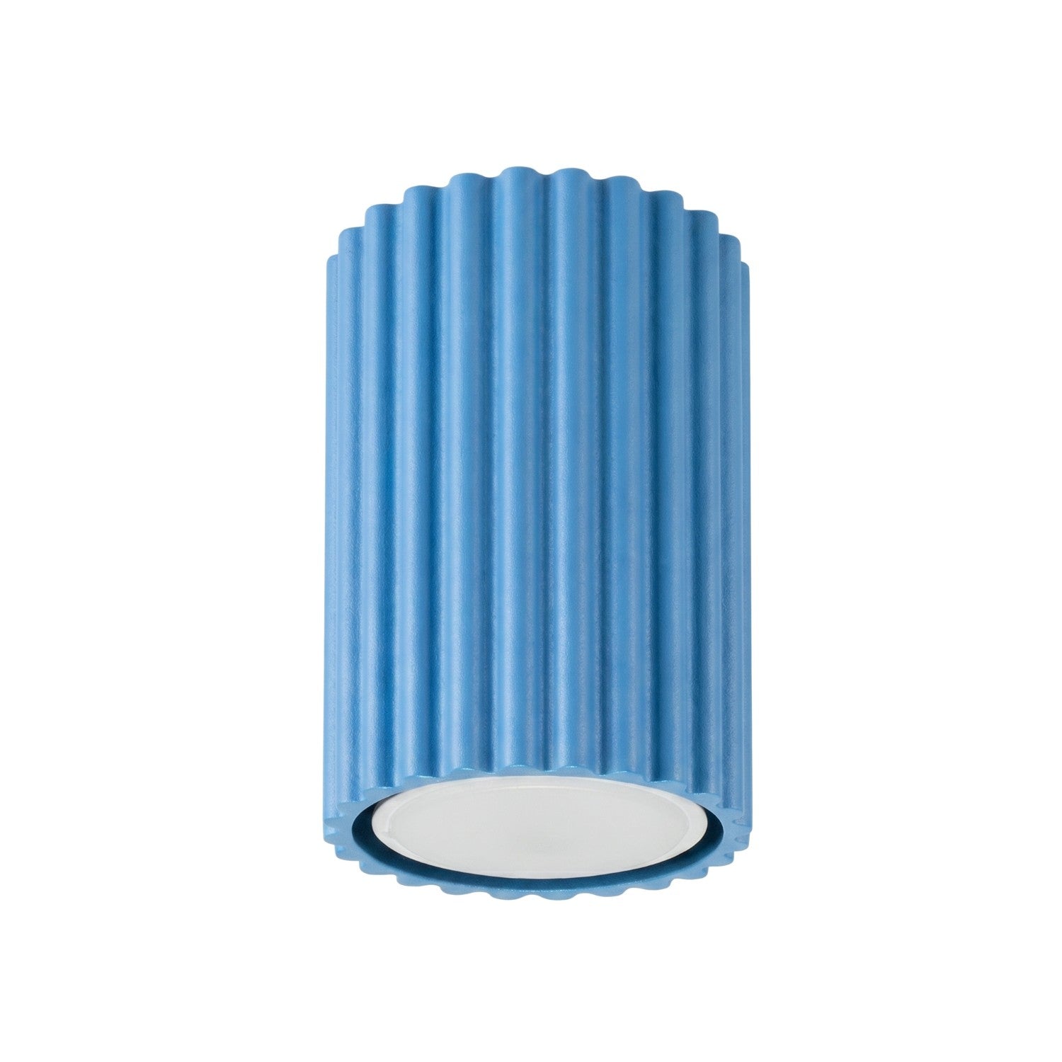 Spot De Plafond Rond Rainuré Bleu Ciel 1xgu10 10w Karbon Sollux Lighting