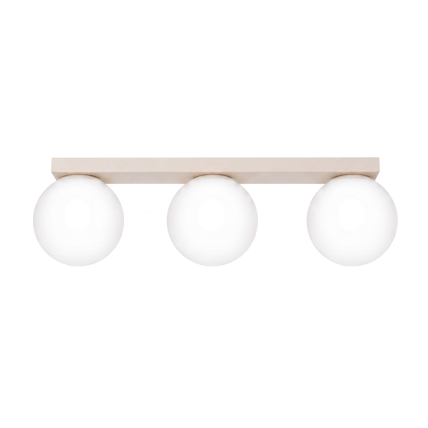 Plafonniers Yoli Acier/verre Beige 3xg9 50cm Sollux