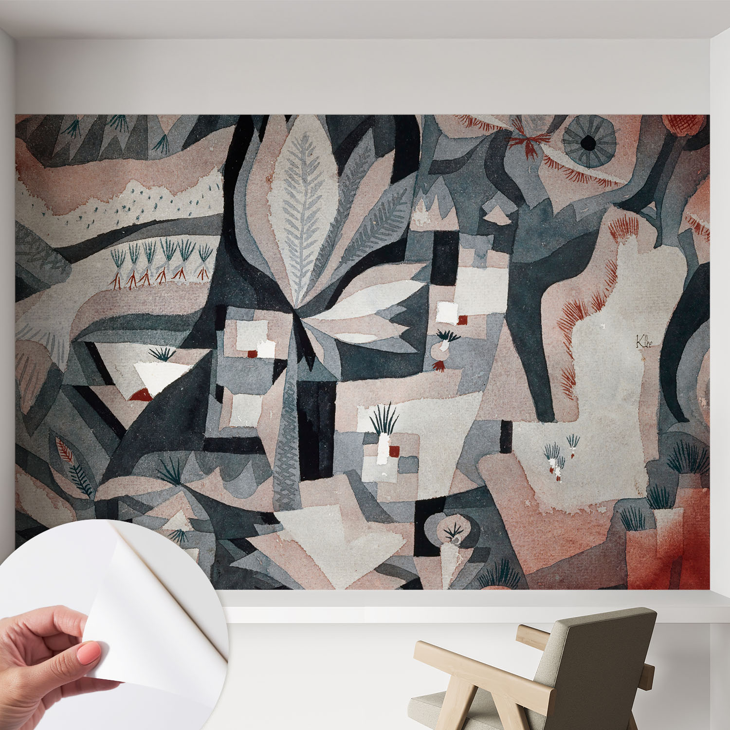 Papier Peint Autocollant Mural Avec Colle Pour Salon Et Chambre Décoration Murale Rapide Abstraction De La Nature 152x104 Cm