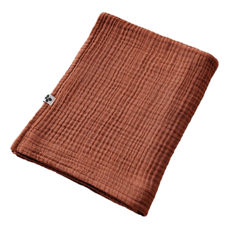 Drap De Douche 70 X 130 Cm Gaze De Coton Unie Gaïa L'Effet Papillon - Gaia Terracotta -