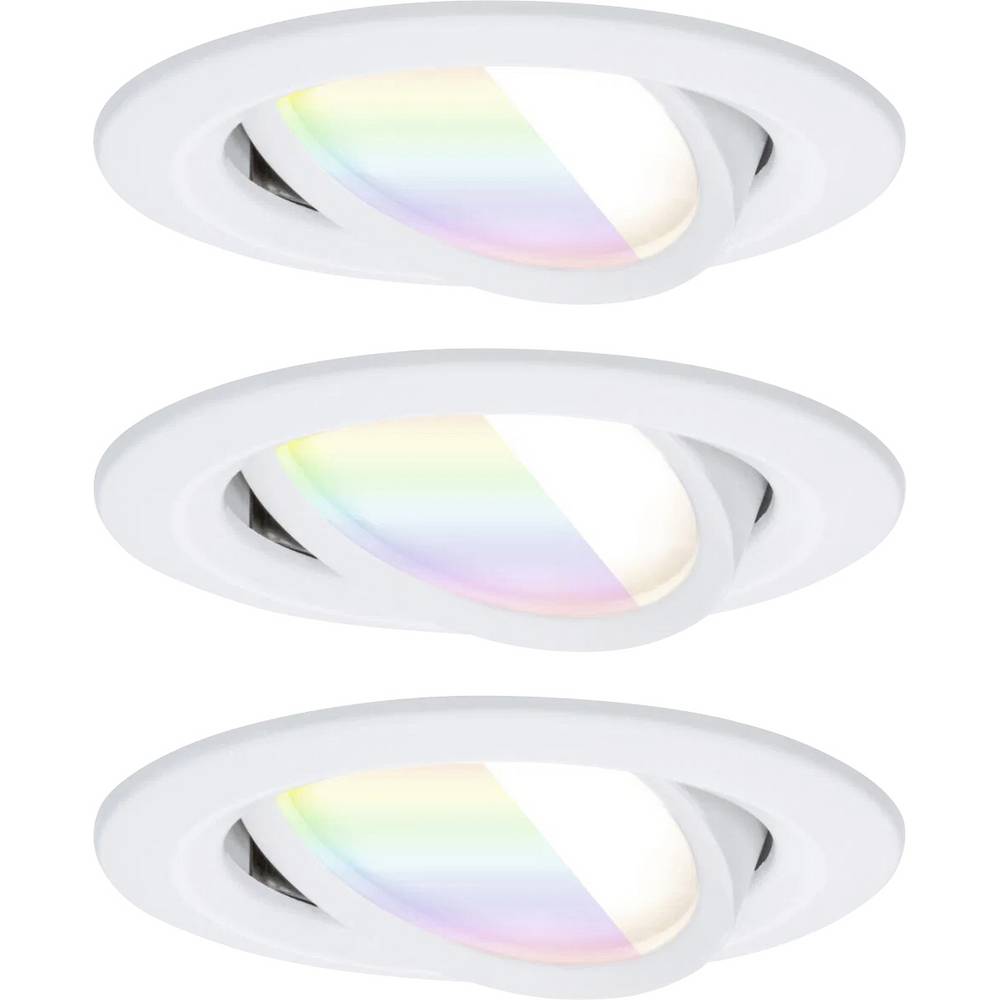 Paulmann 92433 Plafonnier Led, Luminaire À Led Encastrable 6 W Blanc Mat