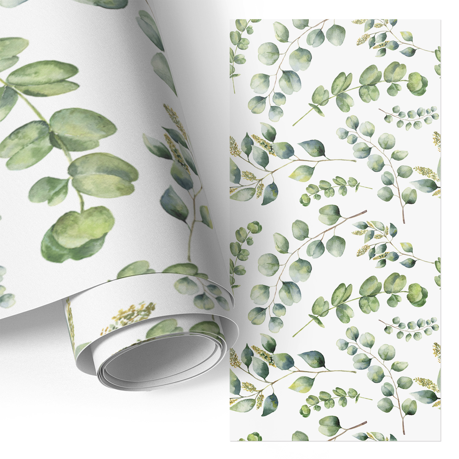 Film Adhésif Décoratif - Look Premium - Transformation Facile - Durable - Pour Placard - Pour Meubles Feuilles Botaniques 65x130 Cm