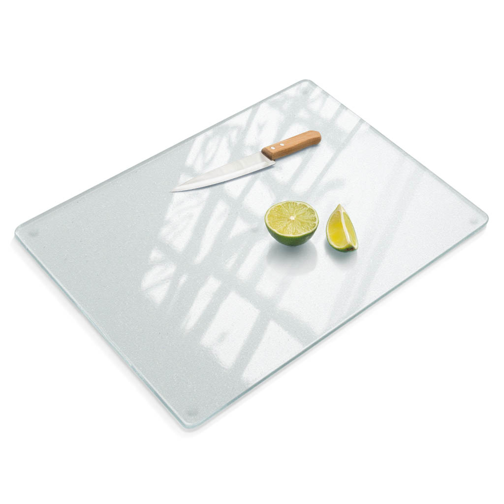 Planche De Cuisine En Verre Trempé Dépoli Antidérapante Résistante Chocs Chaleur Rayures Usage Quotidien 80x52 Cm