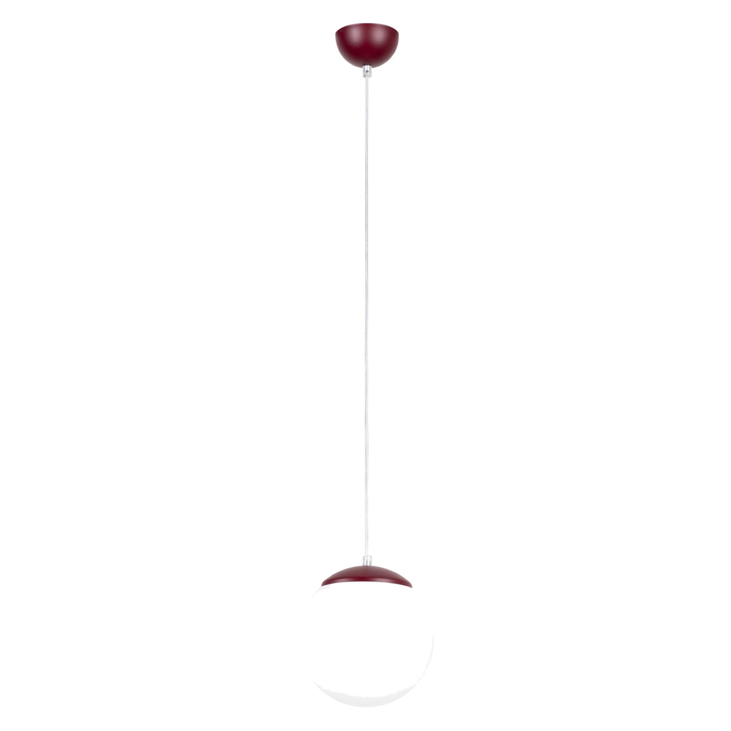 Suspensions Ugo Acier/verre Bourgogne 1xe27 20cm Sollux