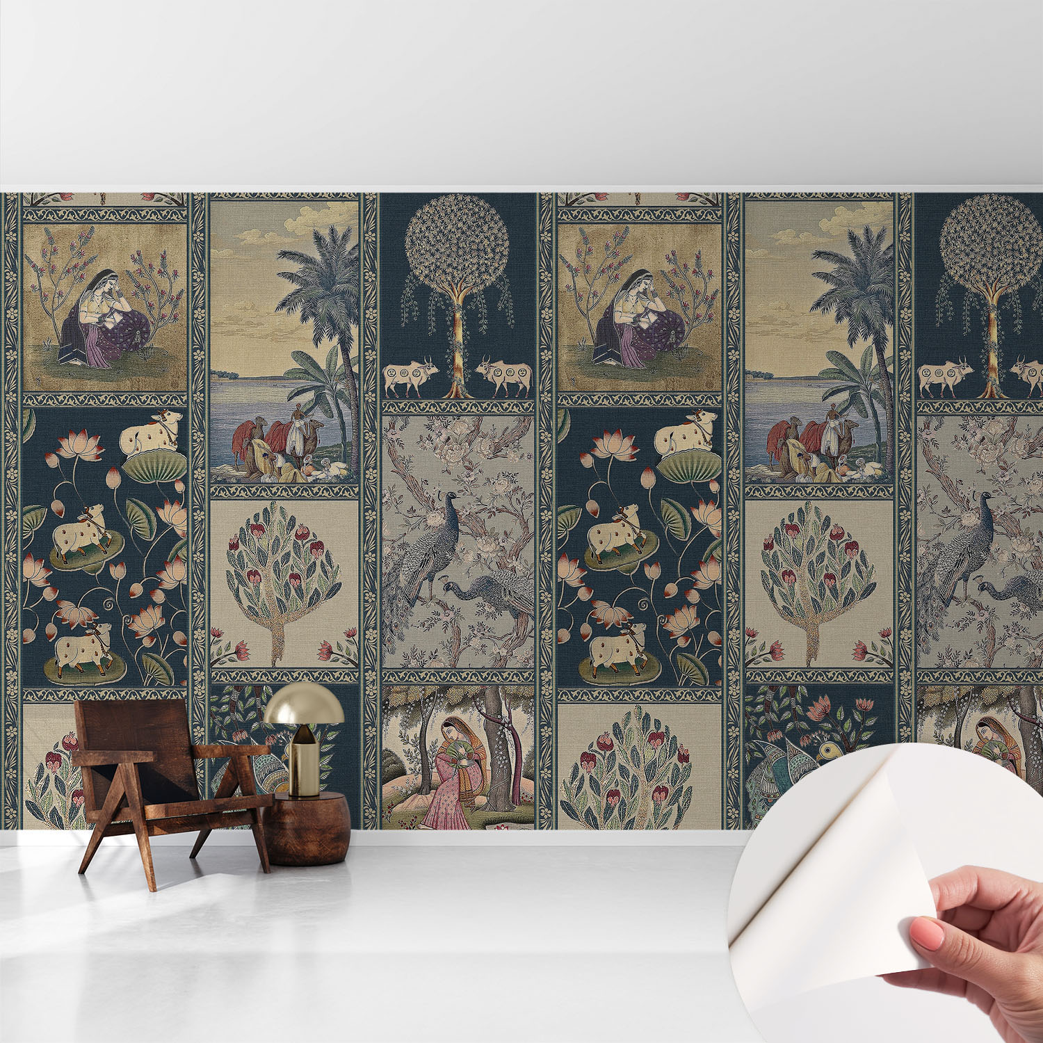 Papier Peint Autocollant Adhésif Avec Imprimé Motifs Uniques Apparence Moderne Scène Romantique 416x254 Cm