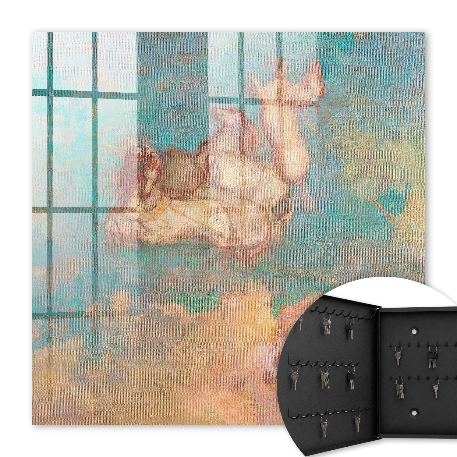 Armoire À Clés - (30 Cm X 30 Cm) - Boîte À Clés Murale - Coffret De Rangement Pour Clés - Couleur Noire - Ouverture Vers La Gauche - Pour Maison Et Bureau - Un Rêve Devenu Réalité