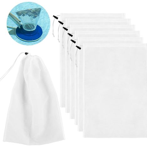 Sac Filtrant Aspirateur Piscine 6 Pièces Sacs Pour Aspirateur De Piscine Filtre Tissu Accessoires Pour Le Nettoyage Des Feuilles Et Des Débris De