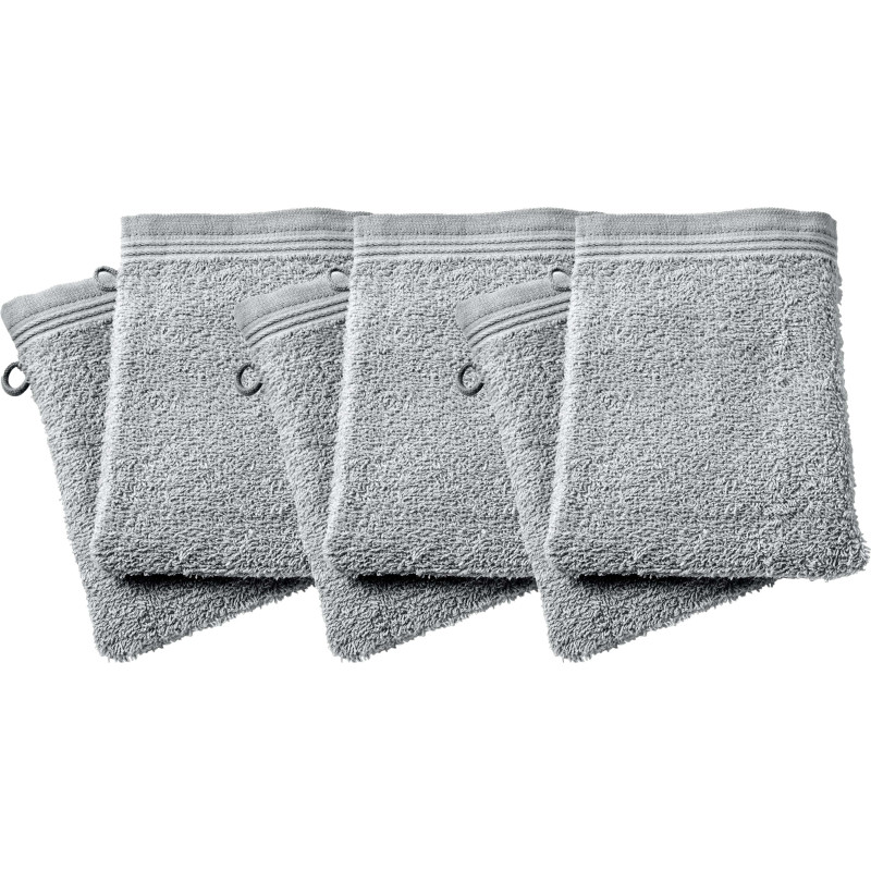 Lot De 6 Gants De Toilette Éponge "spa" 15 X 21 Cm / 400 Gr/m² - "spa" Perle - - "spa" Perle - Lot De 6 Gants De Toilette 15 X 21 Cm