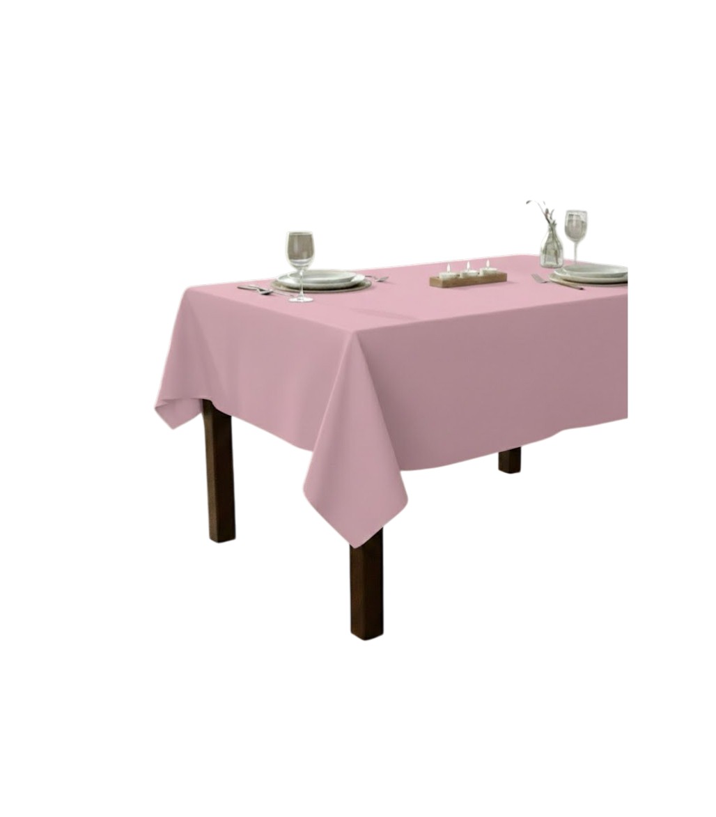 Nappe En Polyester Essentiel 145 X 240 Cm Rose