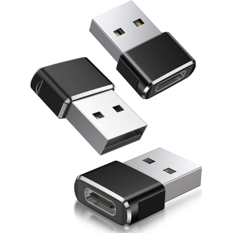 Adaptateur Usb C Femelle Vers Usb A Mâle 3-pack,chargeur Type C Usb A Convertir Pour Apple Watch 7,iphone 11 12 13 Pro Max Se 3,14,ipad Air 5 Mini 6,8,samsung Galaxy S21 S22 Z Fold Flip 4