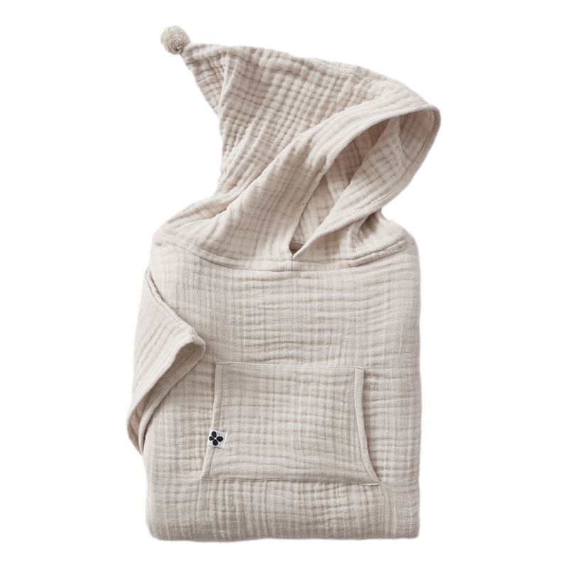 Poncho Enfant Mixte Gaze De Coton Unie Gaïa L'Effet Papillon - Gaia Pampa - - Gaia Pampa - 2 À 5 Ans
