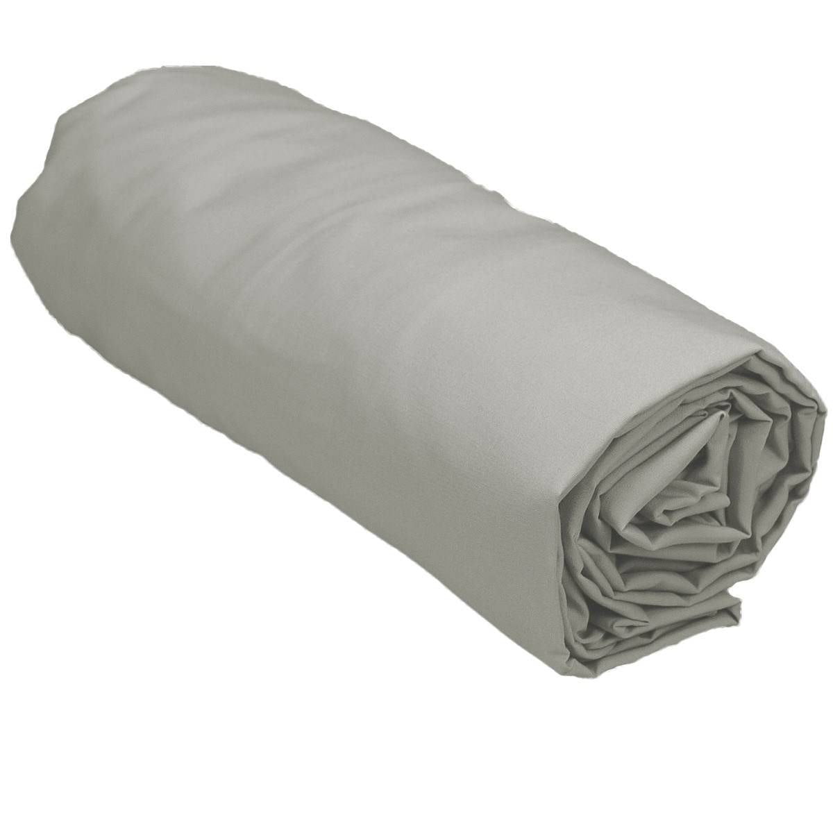 Drap-housse Satin De Coton Versatin - Taupe - 180x200