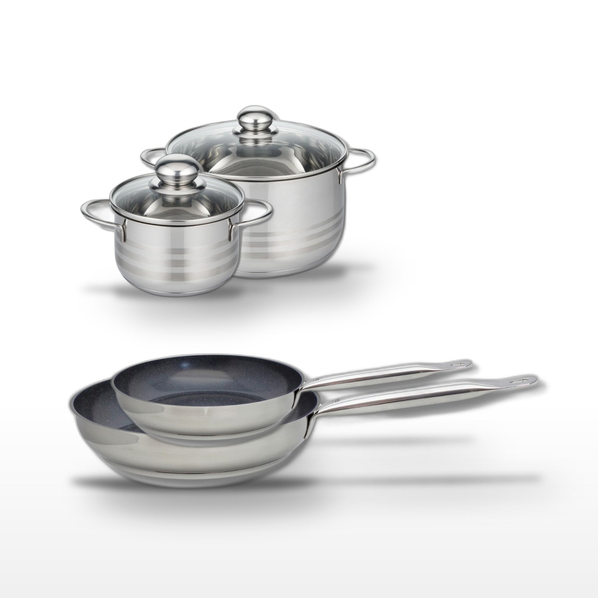 Lot 2 Poêles 24/28cm & 2 Faitouts 16/20cm Elo Profi Therm Platinum