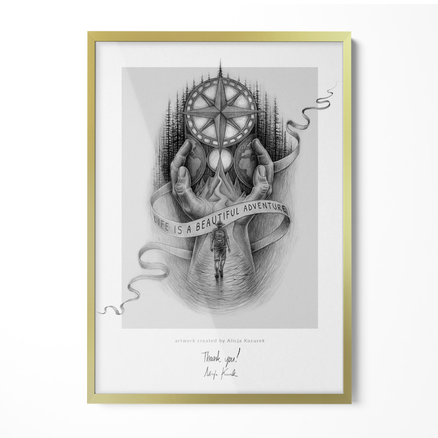 Cadre Photo Avec Verre Plexiglas - Dans Un Cadre Doré - Cadre Protecteur Pour Photos Dessins Et Graphiques - 50x70 Cm Pour La Décoration Intérieure