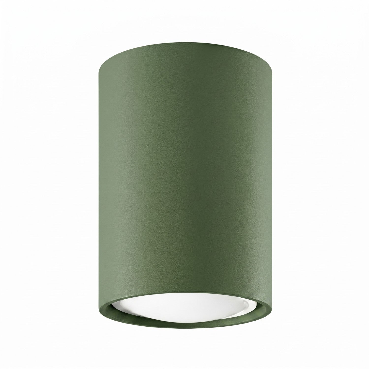 Spot De Plafond Minimaliste Tube Vert Olive 10 Cm 1x Gu10 10 W Lagos Sollux Lighting